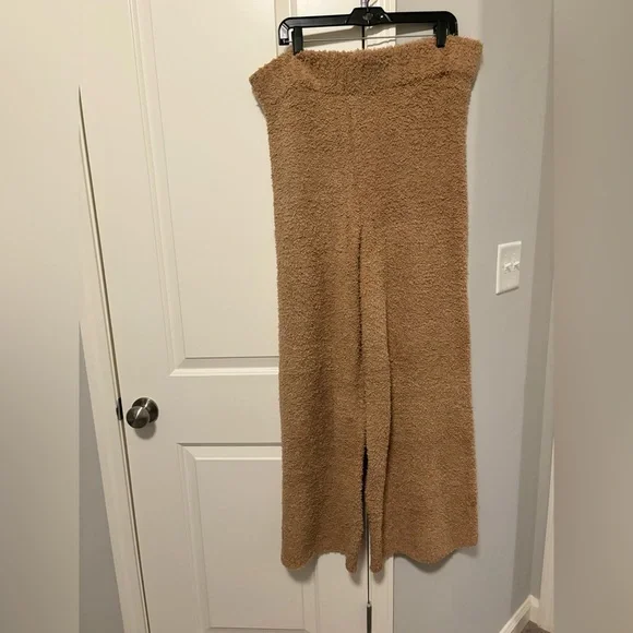 SKIMS Cozy Knit Wide Leg Pants camel NWT